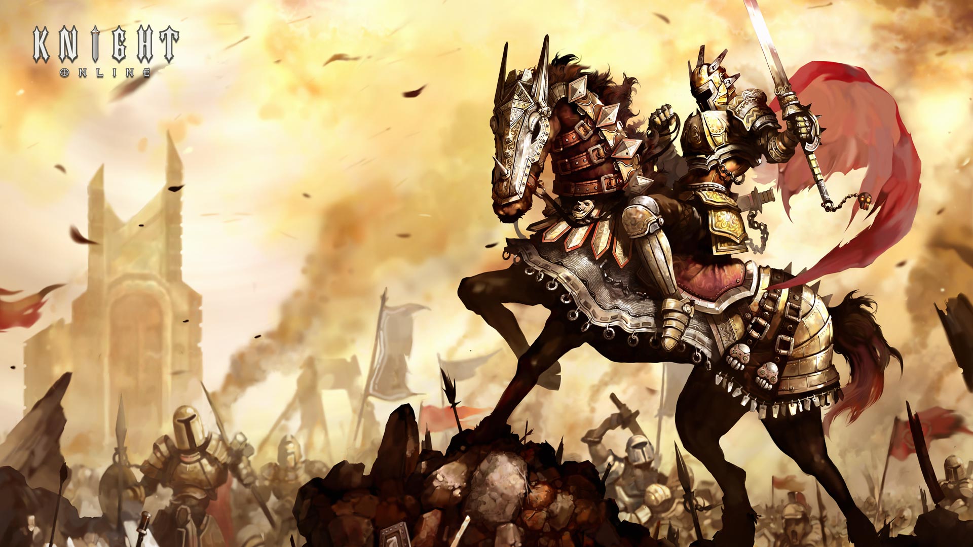 Knight Online savaş sahnesi — konsept görsel